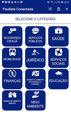 Android application Paulista Conectada screenshort