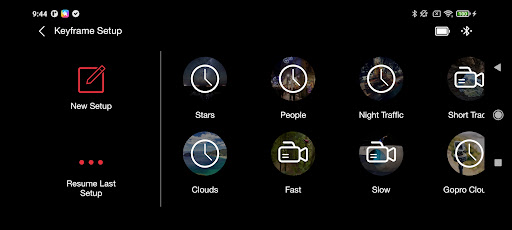 Android application Manfrotto Motion screenshort