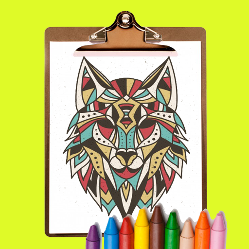 Wolf Coloring Book for Adult logo