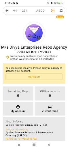 Android application Divya Enterprises Repo Agency screenshort