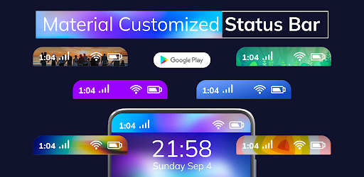 Material Customized Status Bar