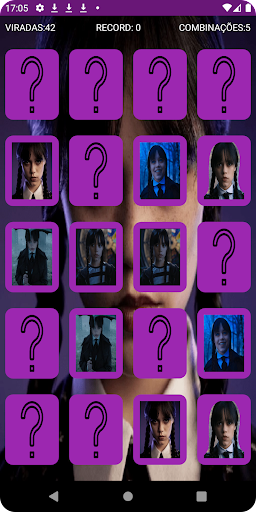 Wednesday Matching Game Screen 3