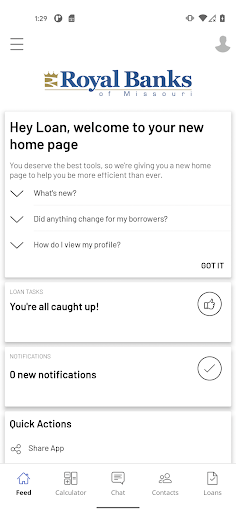 Android application Royal Banks of MO Mortgage screenshort