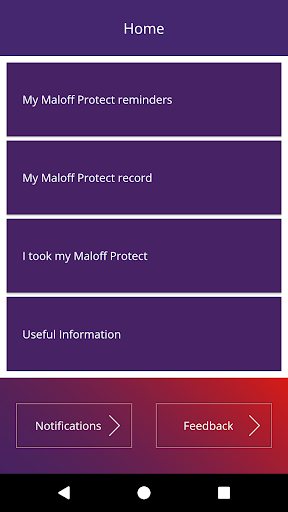 Android application Maloff Protect Reminder screenshort