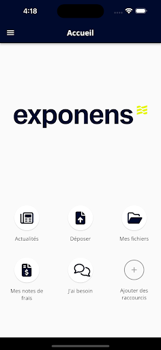 MyExponens Screen 2