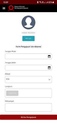 Kepegawaian Tarum Screen 3