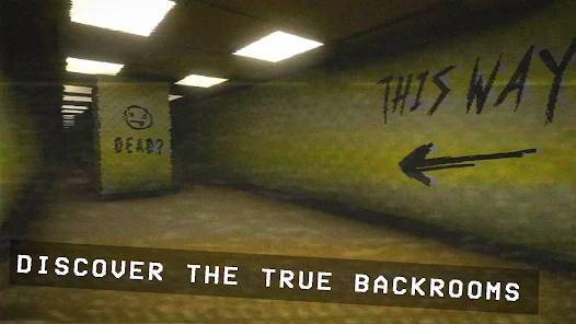 Screenshot of a level in a video game called the backroom