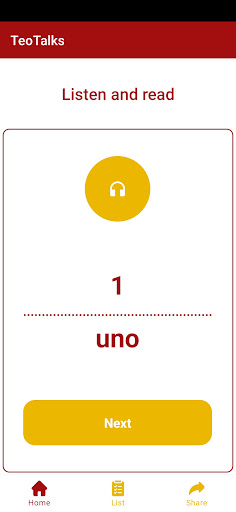 Teo Talks: Spanish Numbers Screen 2