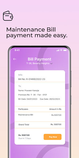 OneNest Society Management App Screenshot