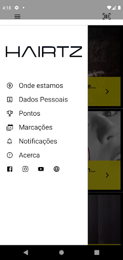 Android application Hairtz screenshort