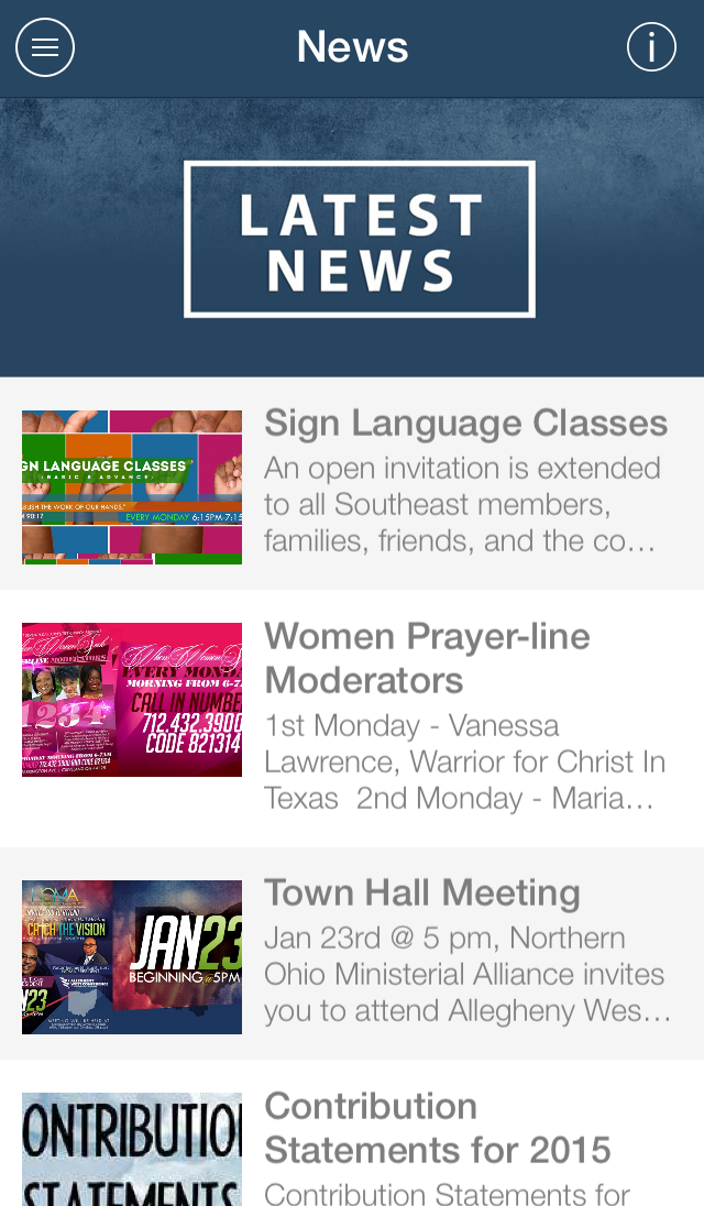 Android application Southeast 7th Day Adventist screenshort