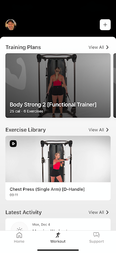 Android application Matrix Home Fitness screenshort