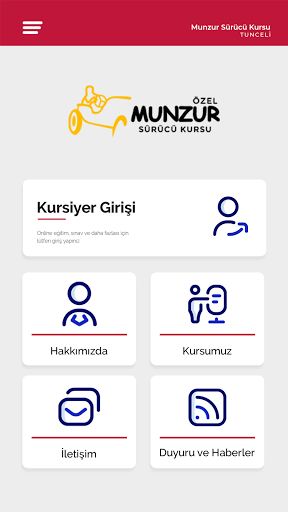 Android application Munzur Sürücü Kursu screenshort