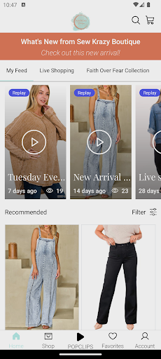 Android application SewKrazy Boutique screenshort
