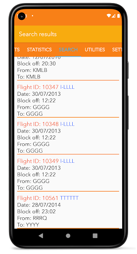My Flight Log Book Screen 3