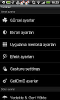 screenshot of GO Launcher  Turkish language