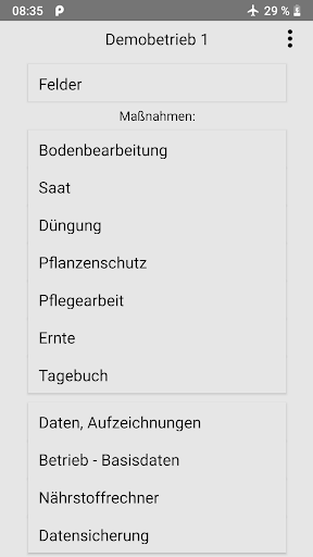 Android application Agrinotes - Schlagkartei screenshort