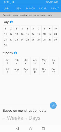 Android application FAST Pregnancy Calculator screenshort