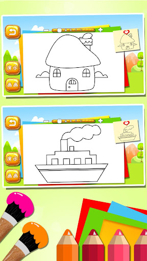 Android application Simple line drawing for kids screenshort
