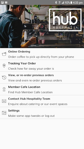 Android application Hub Australia screenshort