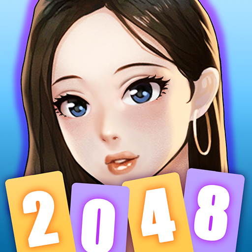Sexy 2048 girls: card merge logo