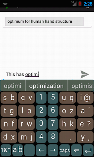 Android application B16x2 Word Prediction screenshort