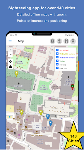 Android application Sightseeing Coventry screenshort