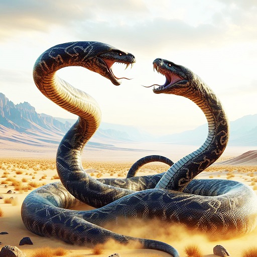Angry Anaconda vs wild Snakes logo
