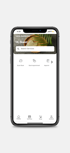 Android application Lotus Aesthetics screenshort