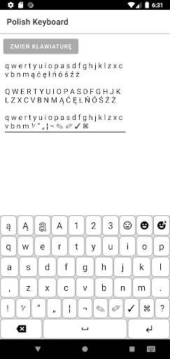 Polish Keyboard, klawiatura Screen 3