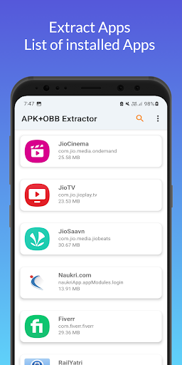 Android application APK+OBB Extractor screenshort