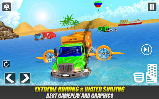 Garbage Truck Water Surfing 3D Screen 2