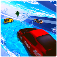 Water Surfing Car - Waterpark Stunts