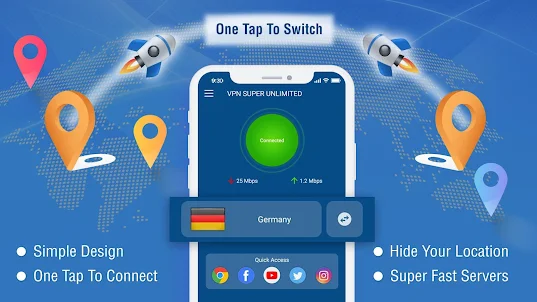 VPN Super Unlimited:быстрыйVPN