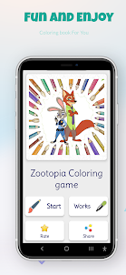 Zootopia Coloring Game
