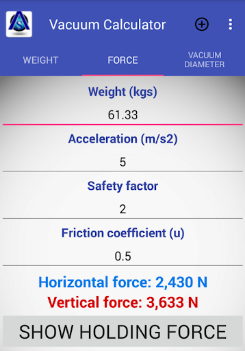 Vacuum Calculator Screenshot 2 - AppWisp.com
