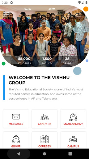 Android application Vishnu Colleges screenshort