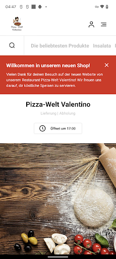 Android application Pizza-Welt Valentino screenshort