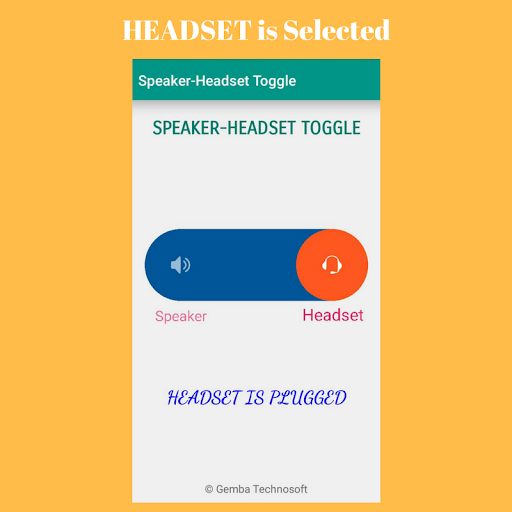 Headset-Speaker Toggle & Test Screen 3