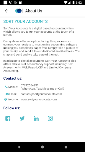 Sort Your Accounts Screen 2