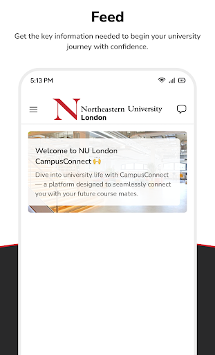 Android application NU London CampusConnect screenshort