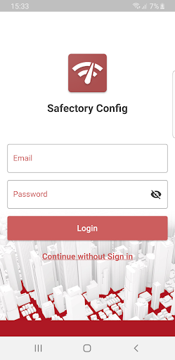 Android application Safectory Config screenshort