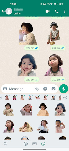 Android application Cute Jinmiran Stickers screenshort