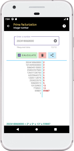 GCD - LCM Calculator & Factors Screen 2