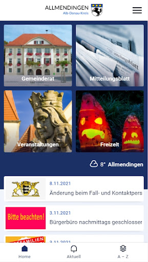 Android application Allmendingen screenshort