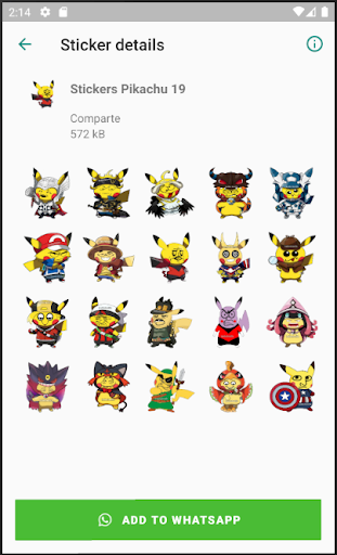 Stickers de Detective Amarillo Pika Pika