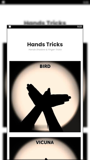 Android application Hand Shadow Beginner's Guide screenshort