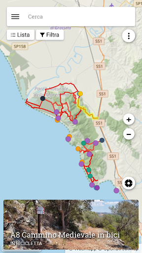 Android application Parco Maremma screenshort