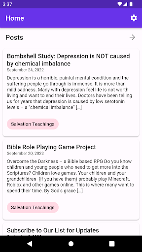 Android application Christian Faith screenshort