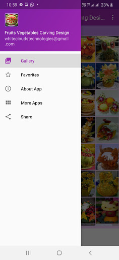 Android application Fruits Vegetables Carving screenshort